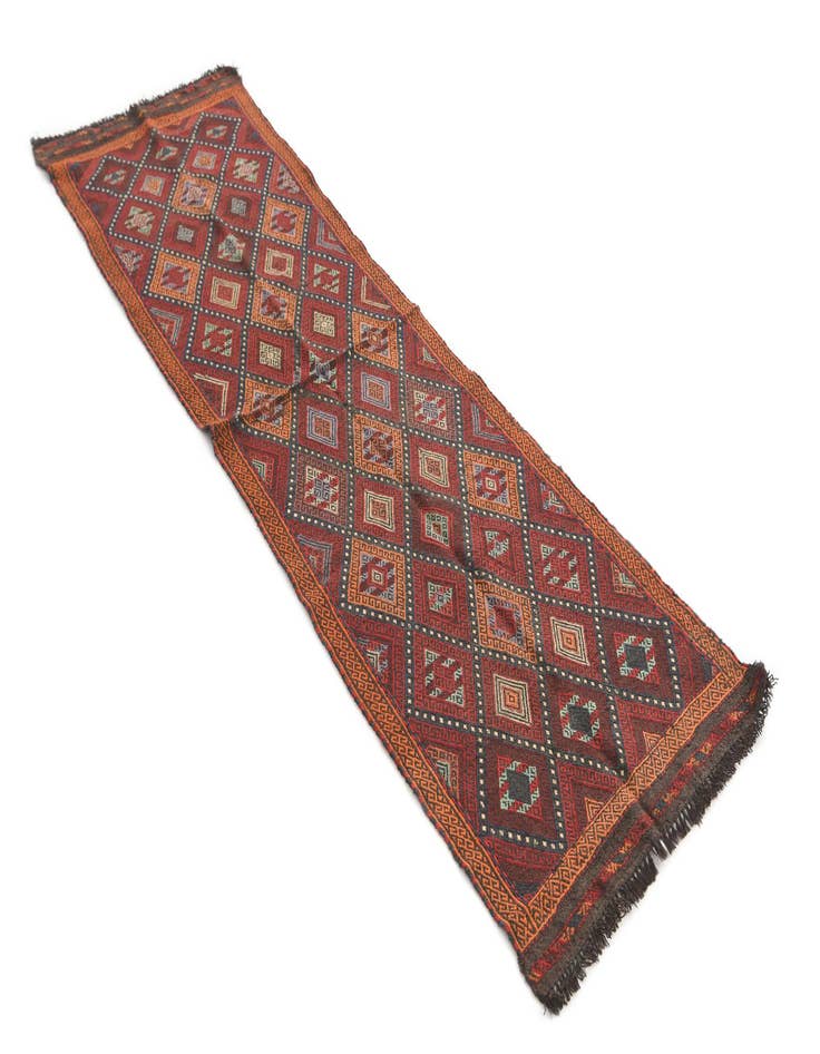 Detail image of 2' 2 x 7' 8 Hand Knotted Kilim Fars Persian Wool Runner Rug