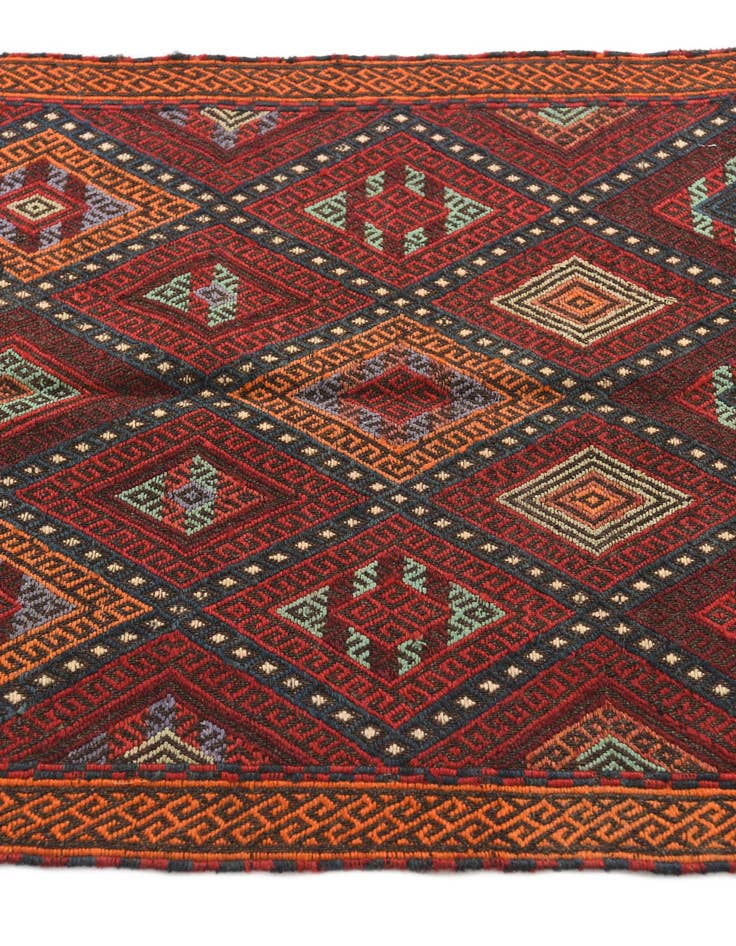 Detail image of 2' 2 x 7' 8 Hand Knotted Kilim Fars Persian Wool Runner Rug