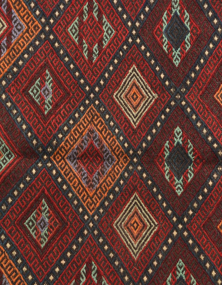 Detail image of 2' 2 x 7' 8 Hand Knotted Kilim Fars Persian Wool Runner Rug