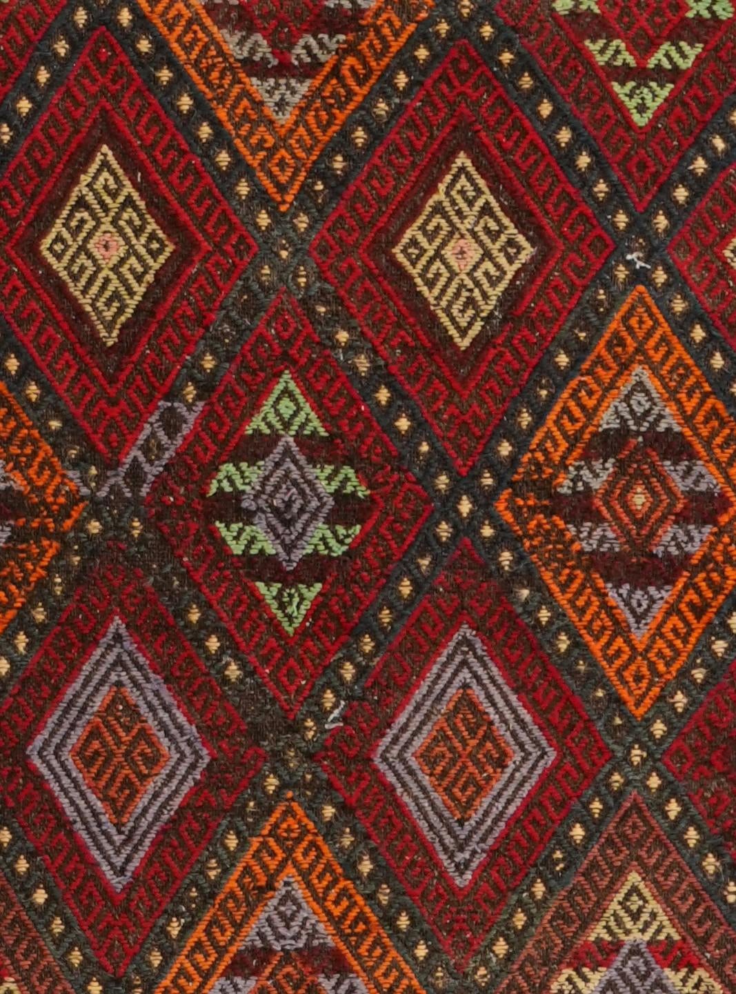 2' 2 x 7' 8 Hand Knotted Kilim Fars Persian Wool Runner Rug