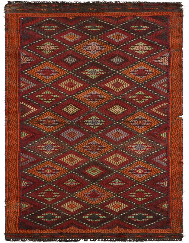 Detail image of 2' 2 x 7' 8 Hand Knotted Kilim Fars Persian Wool Runner Rug