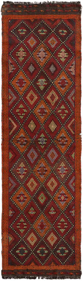 Detail image of 2' 2 x 7' 8 Hand Knotted Kilim Fars Persian Wool Runner Rug