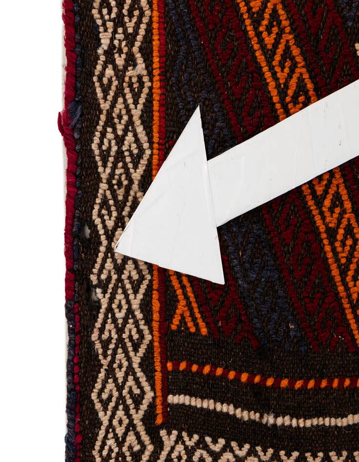 Detail image of 2' 5 x 7' 3  Hand Knotted Kilim Fars Persian Wool Runner Rug