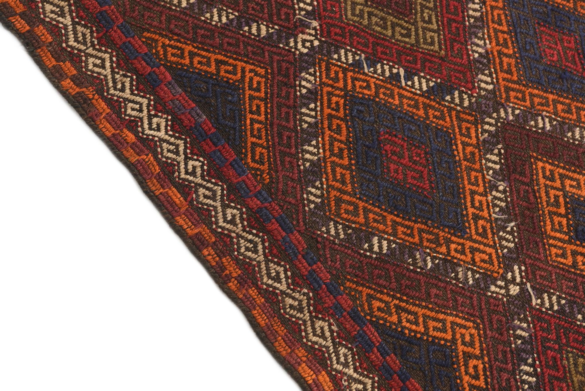 2' 4 x 9' 1 Hand Knotted Kilim Fars Persian Wool Runner Rug