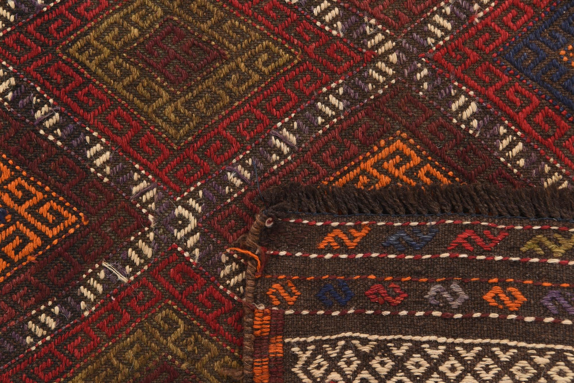 2' 4 x 9' 1 Hand Knotted Kilim Fars Persian Wool Runner Rug