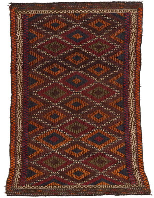 Detail image of 2' 4 x 9' 1 Hand Knotted Kilim Fars Persian Wool Runner Rug