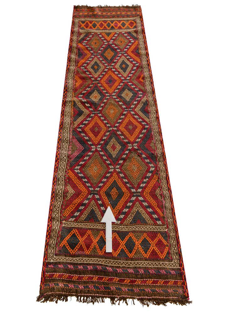 2' 3 x 8' 4 Hand Knotted Kilim Fars Persian Wool Runner Rug