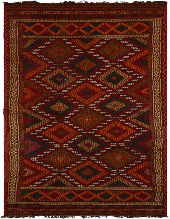 Detail image of 2' 3 x 8' 4 Hand Knotted Kilim Fars Persian Wool Runner Rug
