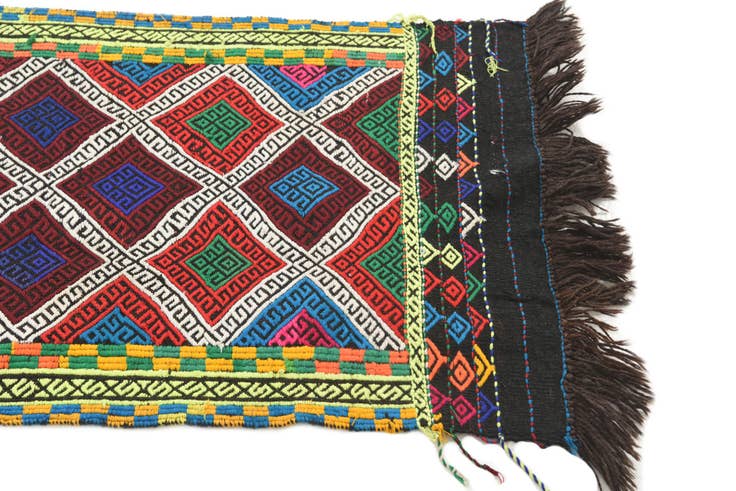 Detail image of 2' 1 x 7' 4 Hand Knotted Kilim Fars Persian Wool Runner Rug