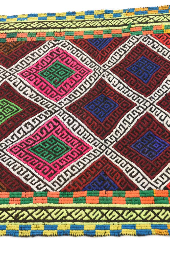 2' 1 x 7' 4 Hand Knotted Kilim Fars Persian Wool Runner Rug