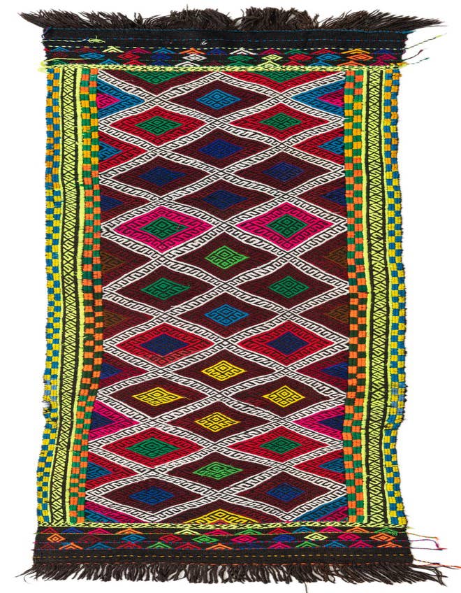 Detail image of 2' 1 x 7' 4 Hand Knotted Kilim Fars Persian Wool Runner Rug