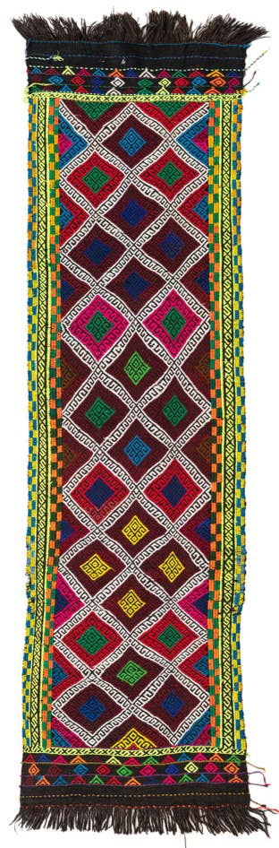 Detail image of 2' 1 x 7' 4 Hand Knotted Kilim Fars Persian Wool Runner Rug