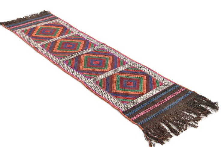 Detail image of 2' x 7' 2 Hand Knotted Kilim Fars Persian Wool Runner Rug
