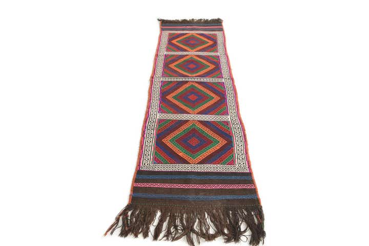 2' x 7' 2 Hand Knotted Kilim Fars Persian Wool Runner Rug