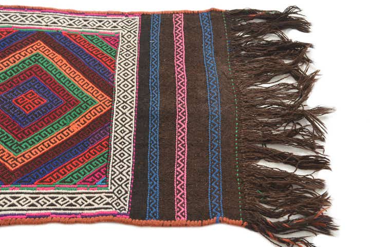 2' x 7' 2 Hand Knotted Kilim Fars Persian Wool Runner Rug