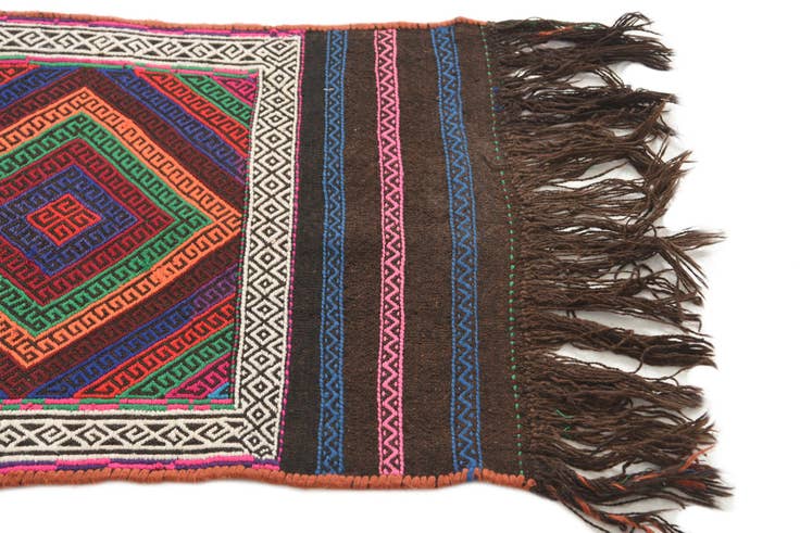 Detail image of 2' x 7' 2 Hand Knotted Kilim Fars Persian Wool Runner Rug
