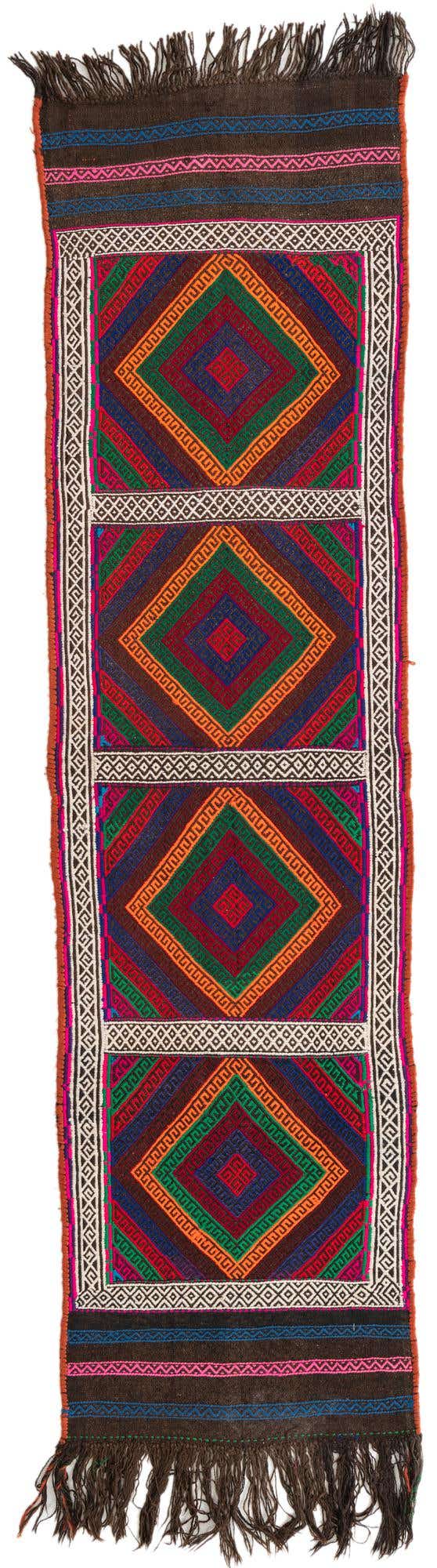 2' x 7' 2 Hand Knotted Kilim Fars Persian Wool Runner Rug