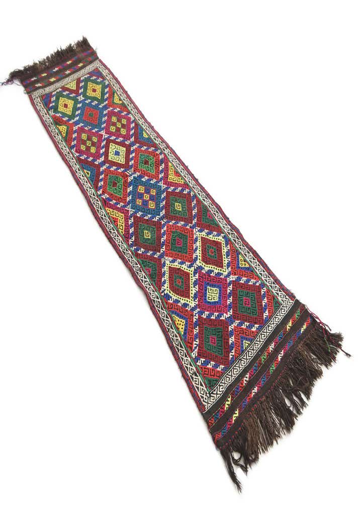 2' x 7' 4 Hand Knotted Kilim Fars Persian Wool Runner Rug