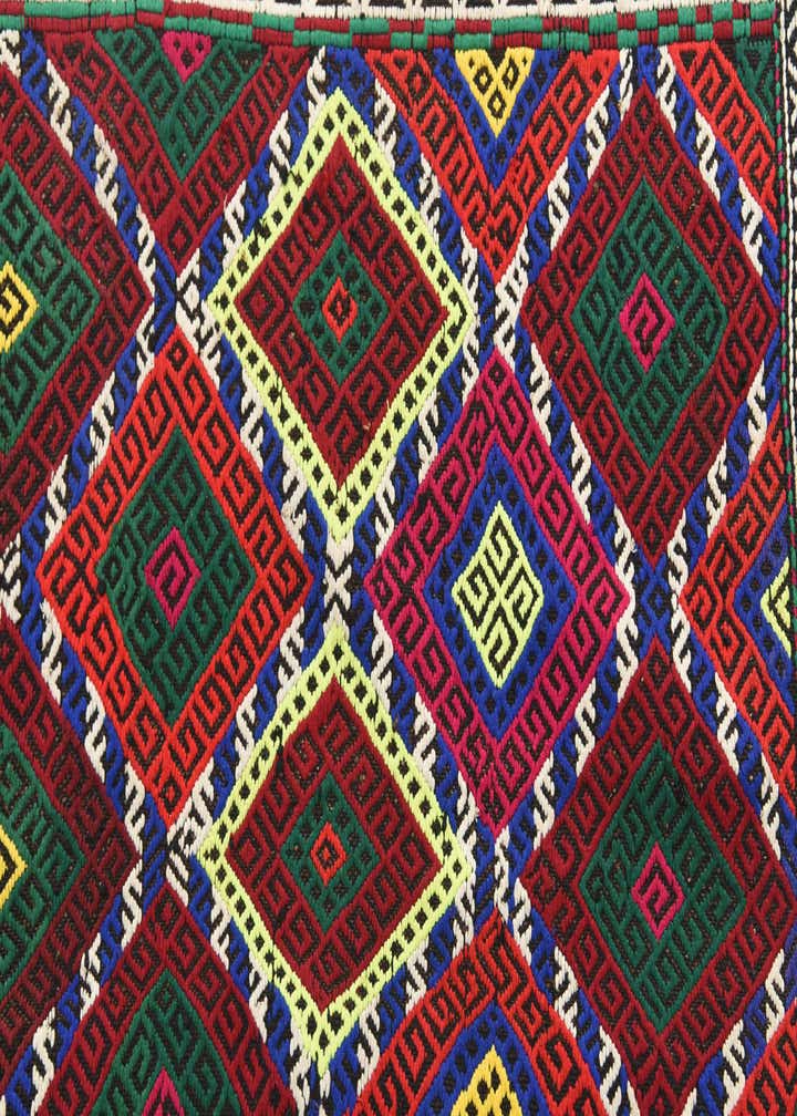 2' x 7' 4 Hand Knotted Kilim Fars Persian Wool Runner Rug