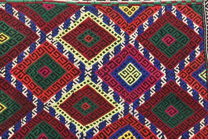 2' x 7' 4 Hand Knotted Kilim Fars Persian Wool Runner Rug