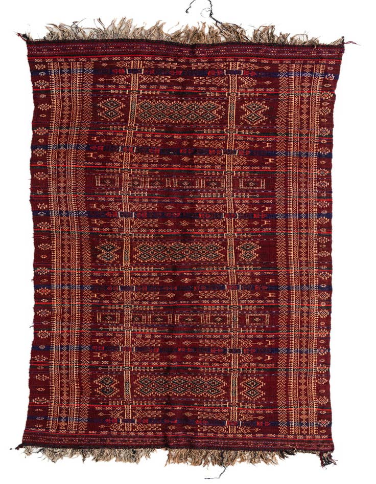 Detail image of 4' 10 x 11' 8 Hand Woven Kilim Fars Wool Runner Rug