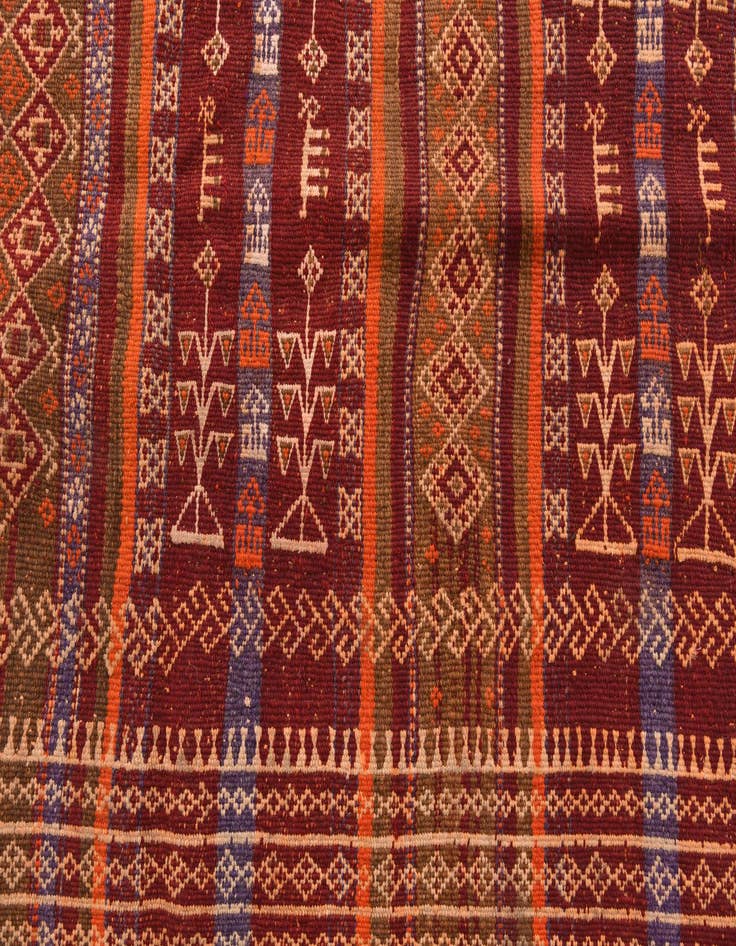 Detail image of 4' 9 x 11' 2  Hand Woven Kilim Fars Wool Runner Rug