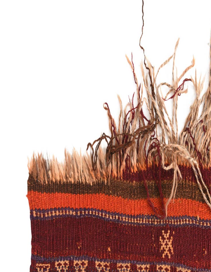 Detail image of 4' 9 x 11' 2  Hand Woven Kilim Fars Wool Runner Rug