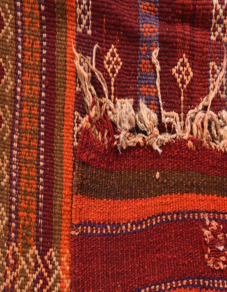 Detail image of 4' 9 x 11' 2  Hand Woven Kilim Fars Wool Runner Rug