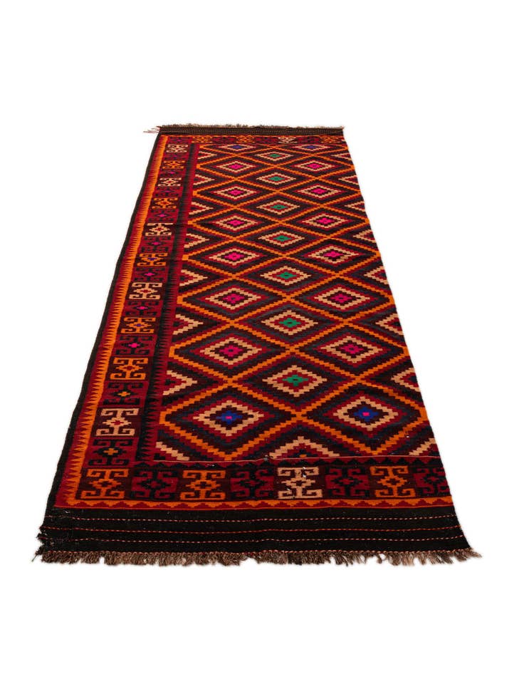 Detail image of 4' 6 x 14'  Hand Woven Kilim Fars Wool Runner Rug