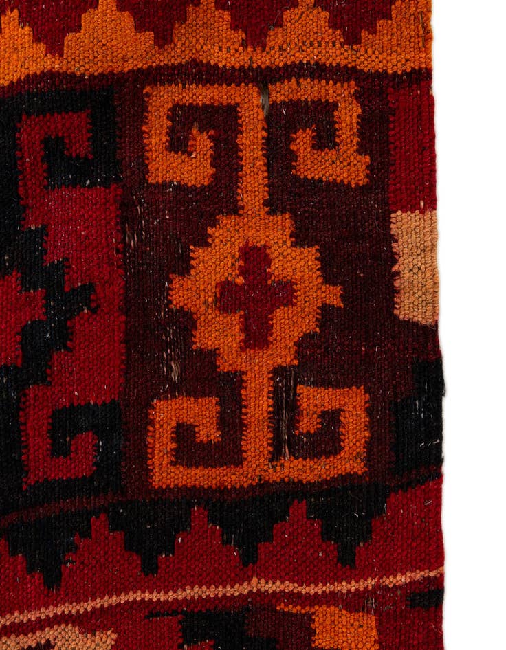 Detail image of 4' 6 x 14'  Hand Woven Kilim Fars Wool Runner Rug