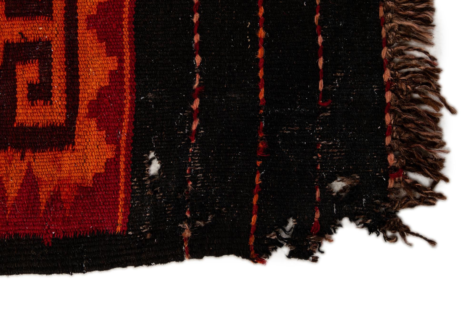 135cm x 425cm Hand Woven Kilim Fars Wool Runner Rug