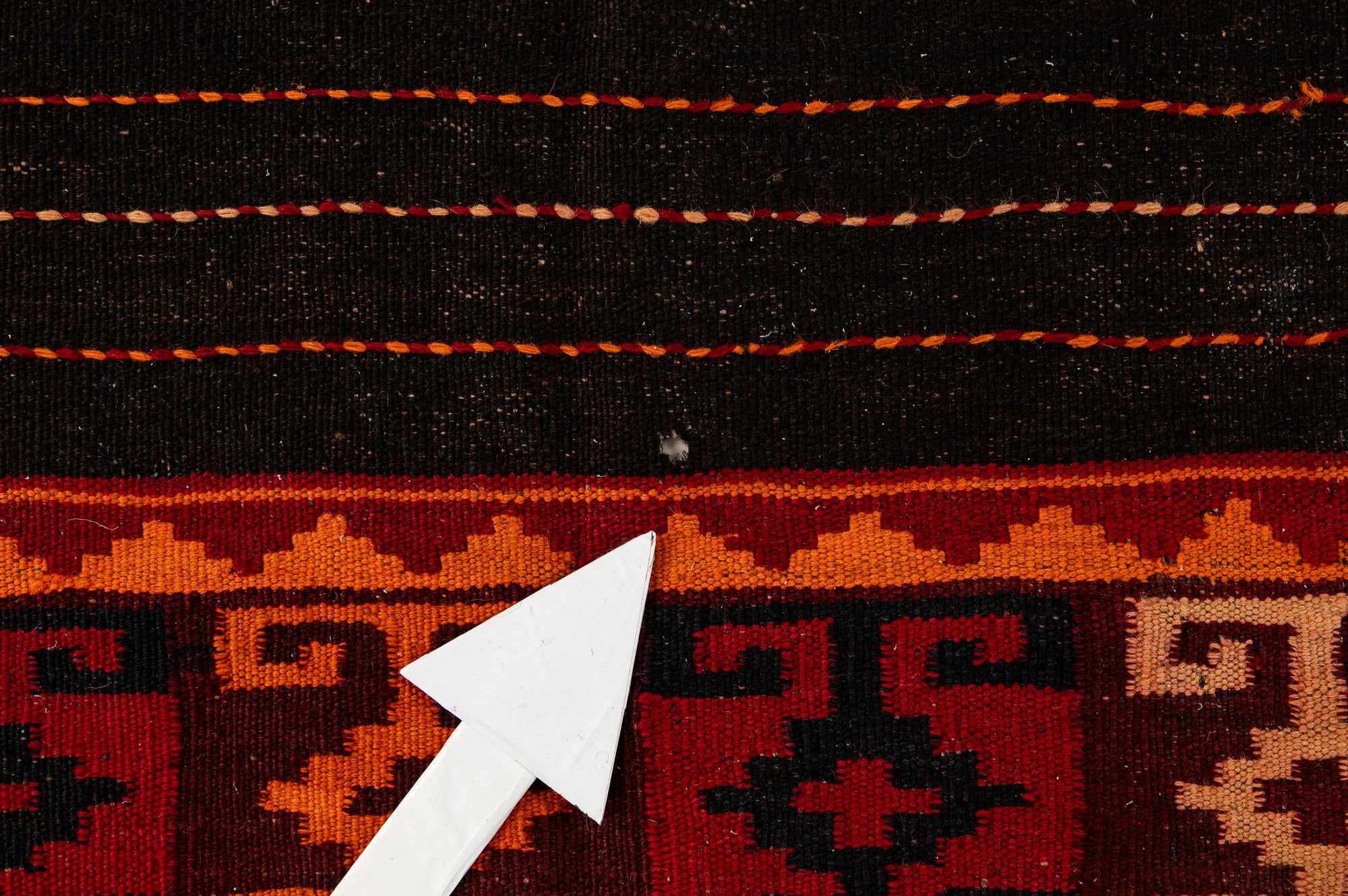 135cm x 425cm Hand Woven Kilim Fars Wool Runner Rug