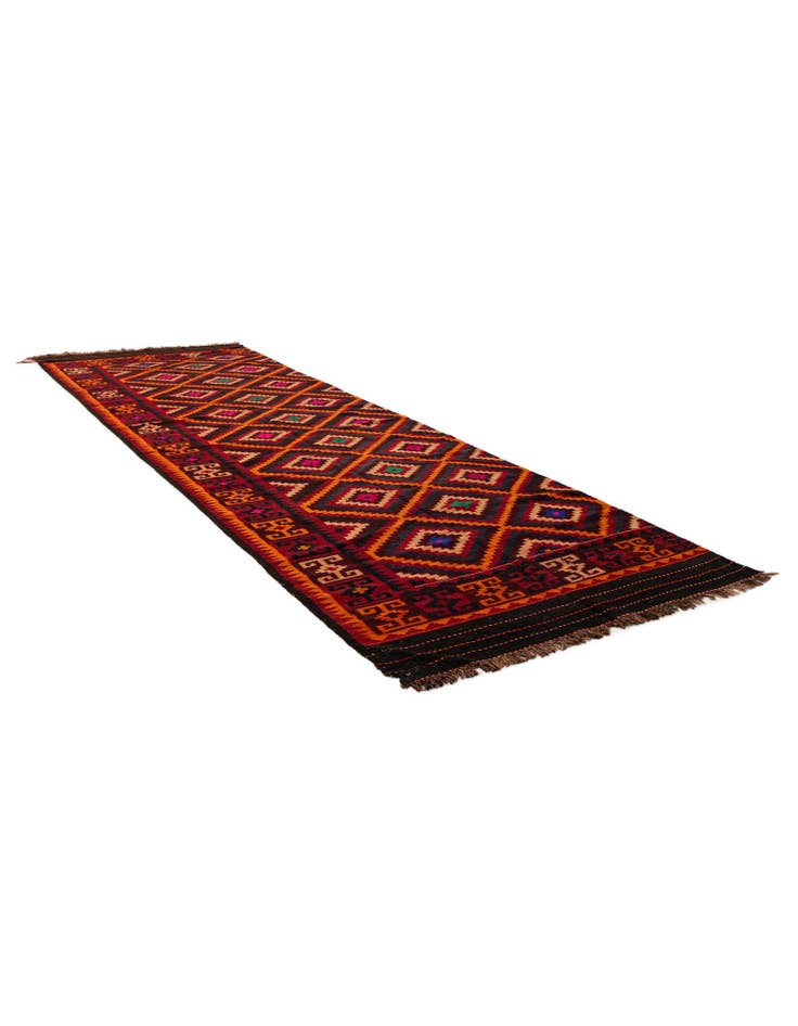 Detail image of 4' 6 x 14'  Hand Woven Kilim Fars Wool Runner Rug