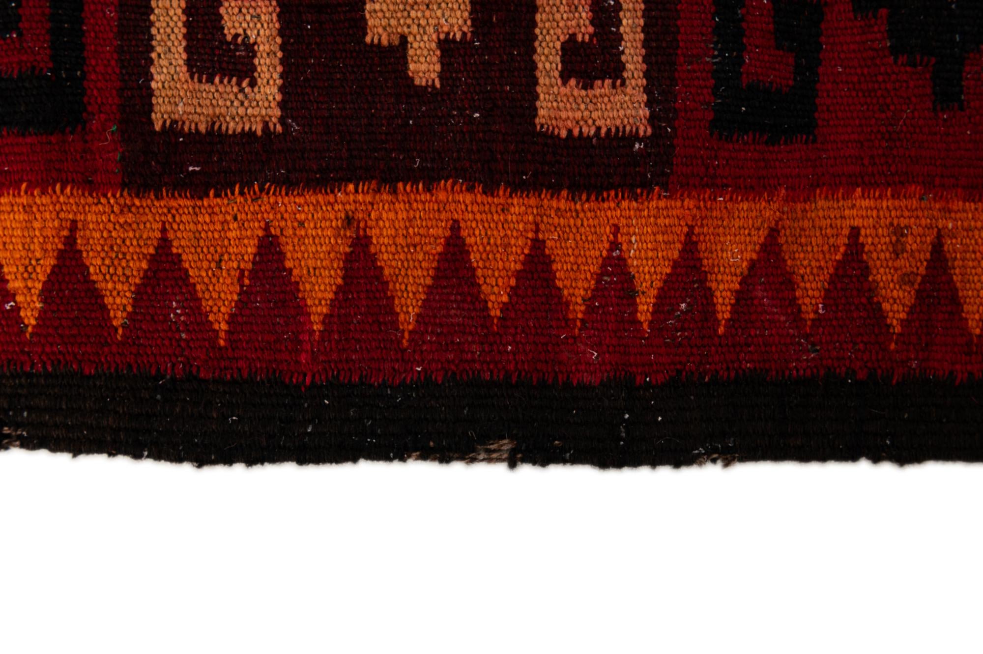 135cm x 425cm Hand Woven Kilim Fars Wool Runner Rug