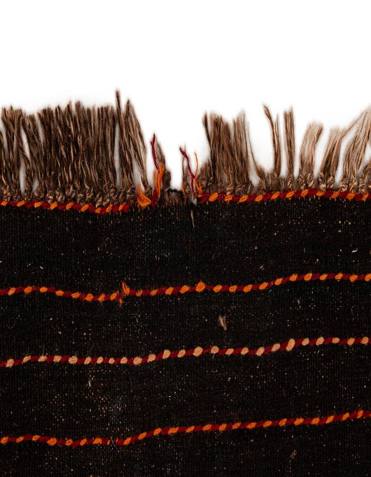 Detail image of 4' 6 x 14'  Hand Woven Kilim Fars Wool Runner Rug