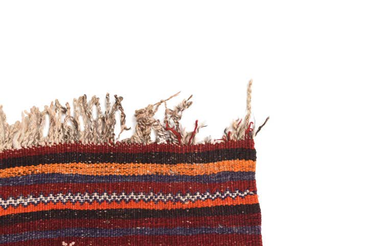 4' 5 x 11' Hand Woven Kilim Fars Wool Runner Rug
