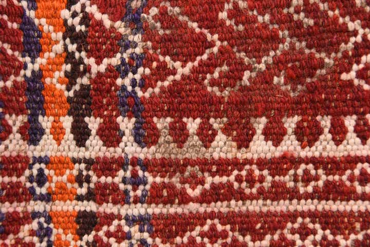 4' 5 x 11' Hand Woven Kilim Fars Wool Runner Rug