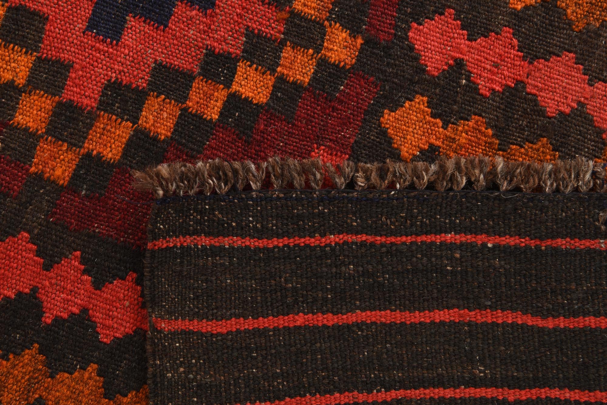 5' 6 x 9' 10 Hand Woven Kilim Fars Wool Runner Rug