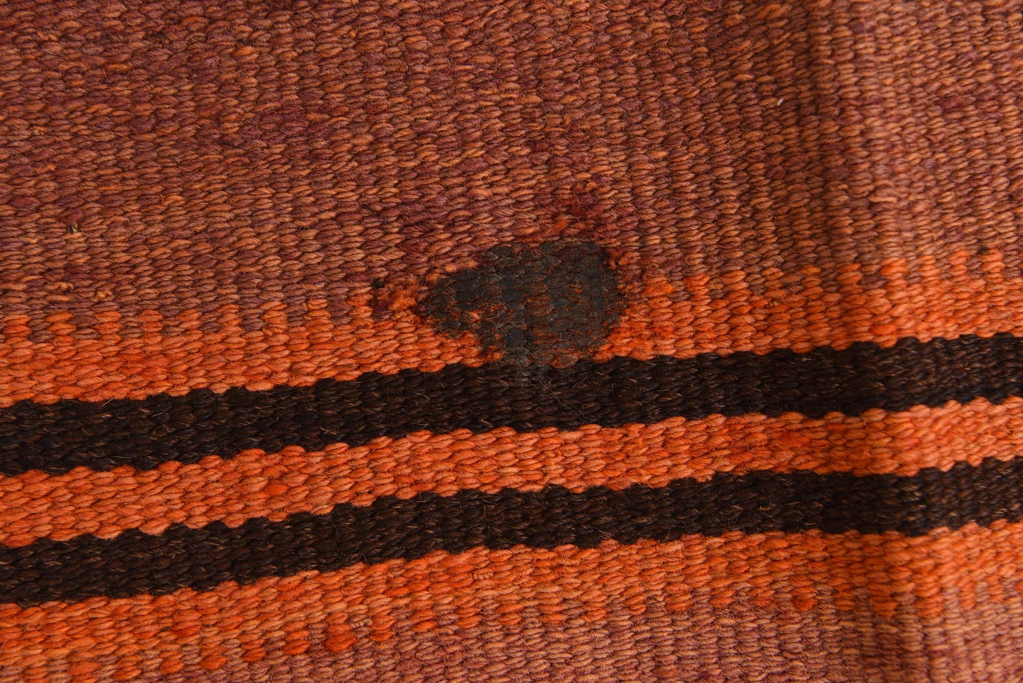 4' 7 x 10' Hand Woven Kilim Fars Wool Runner Rug