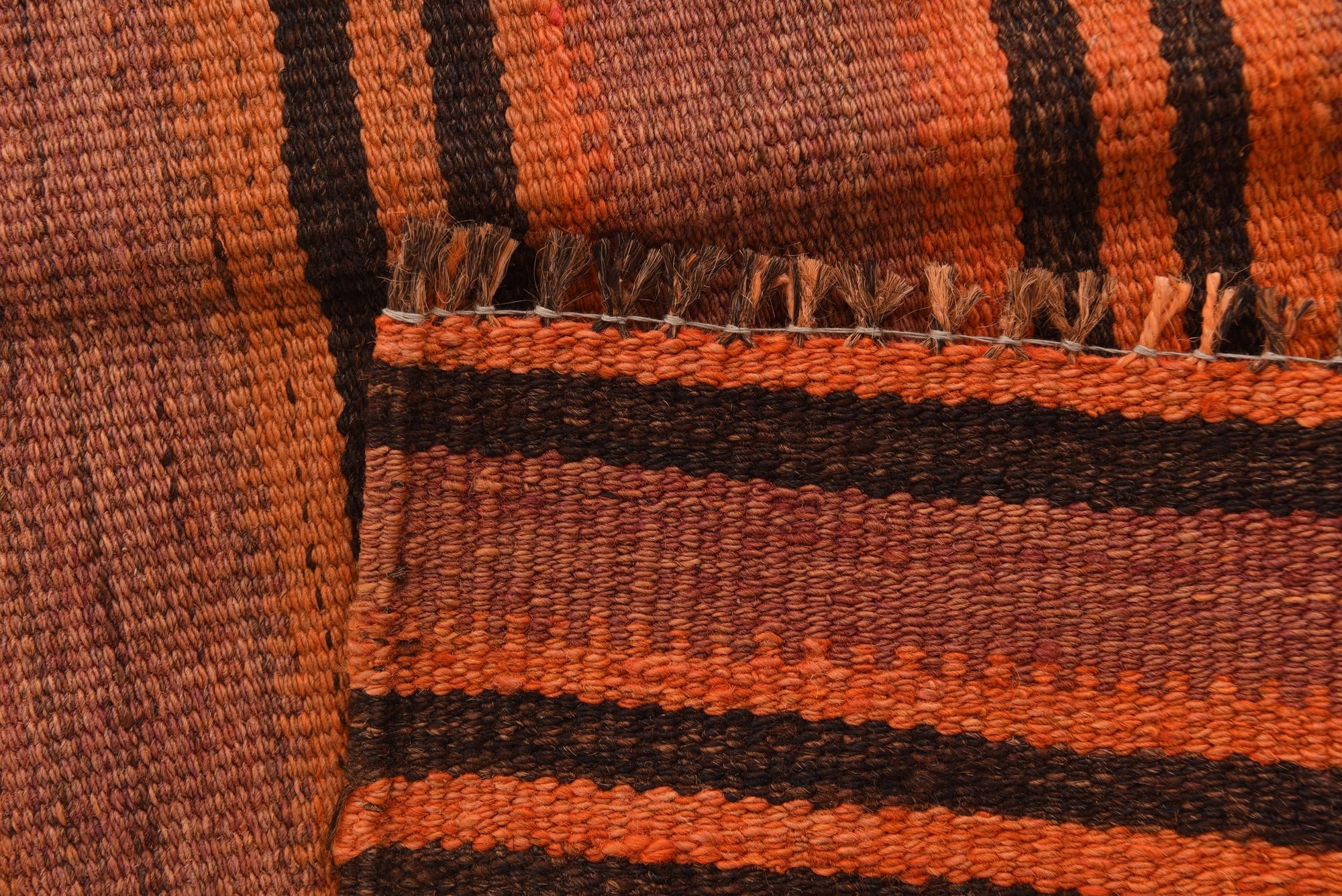 4' 7 x 10' Hand Woven Kilim Fars Wool Runner Rug