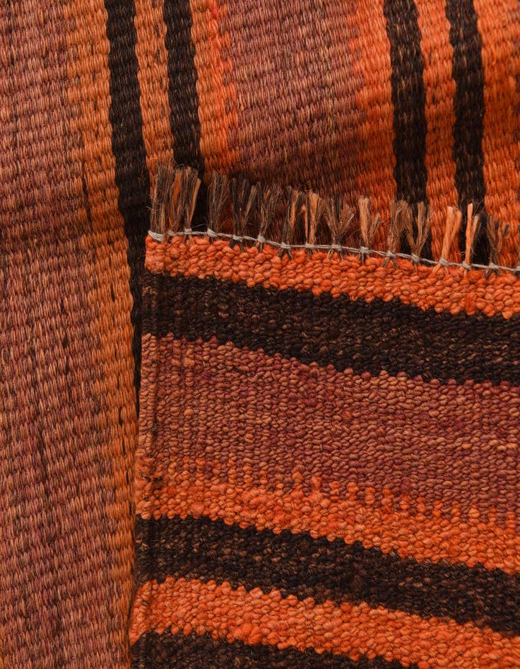 Detail image of 4' 7 x 10'  Hand Woven Kilim Fars Wool Runner Rug