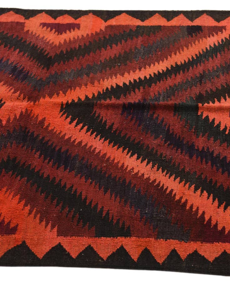 Detail image of 4' x 10'  Hand Woven Kilim Fars Wool Runner Rug