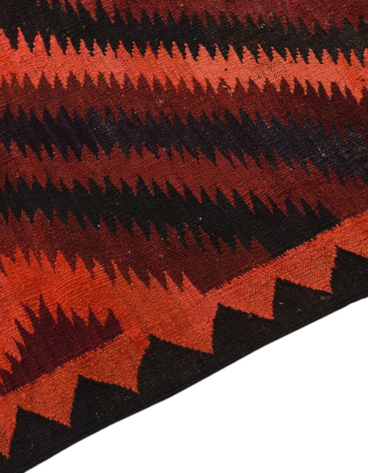Detail image of 4' x 10'  Hand Woven Kilim Fars Wool Runner Rug