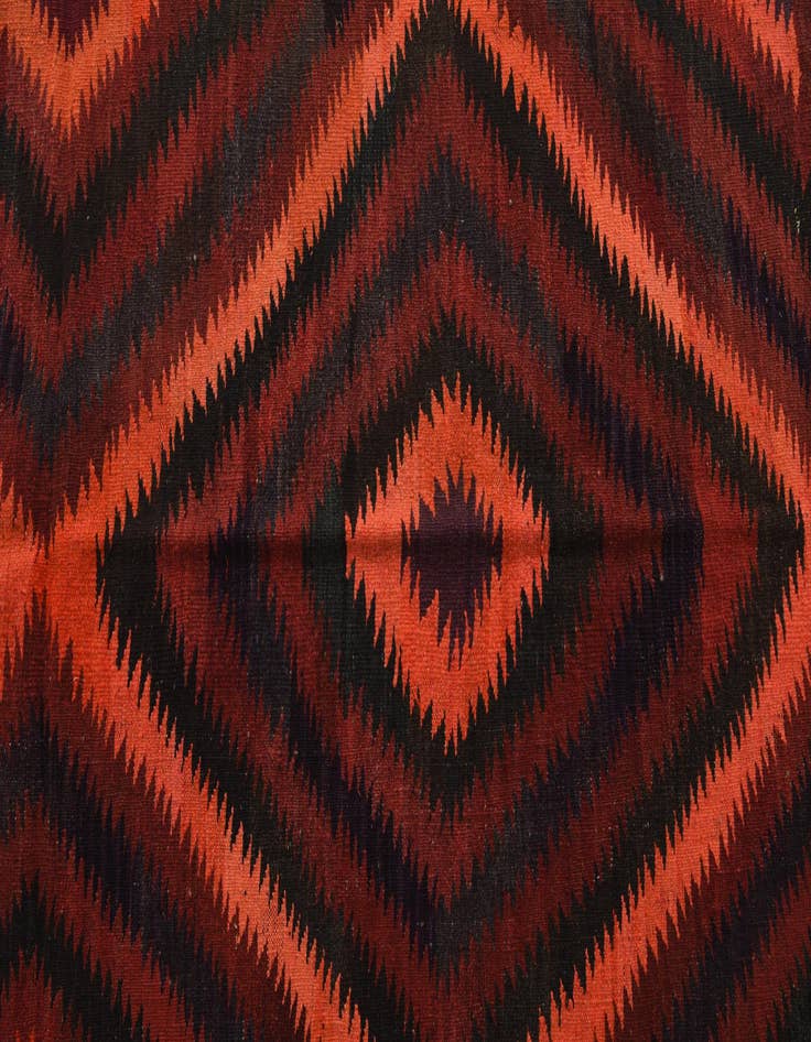 Detail image of 4' x 10'  Hand Woven Kilim Fars Wool Runner Rug