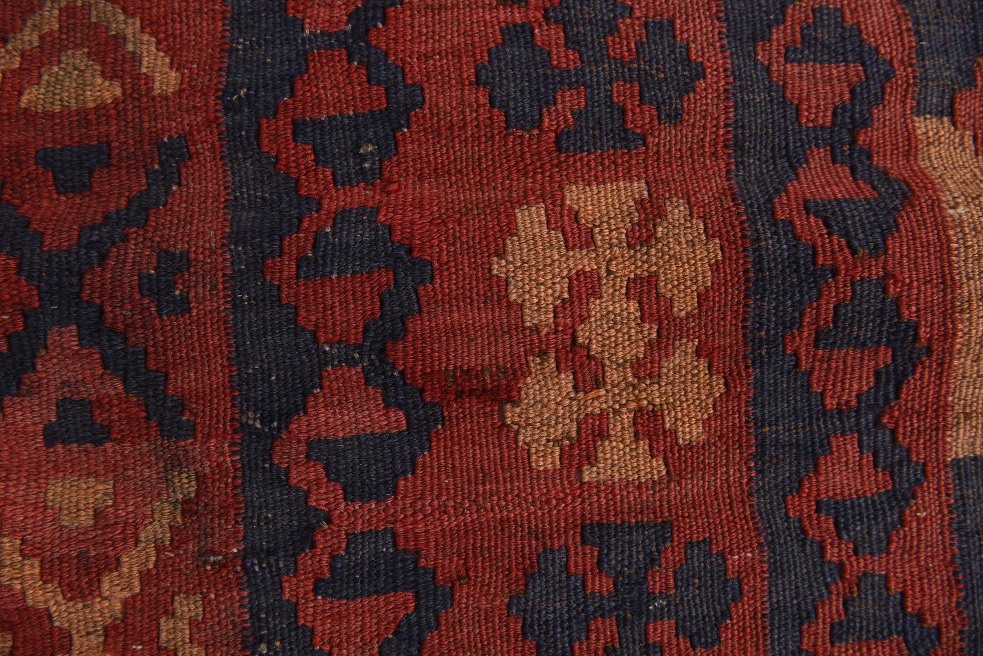 2' 10 x 14' 6 Hand Woven Kilim Fars Wool Runner Rug