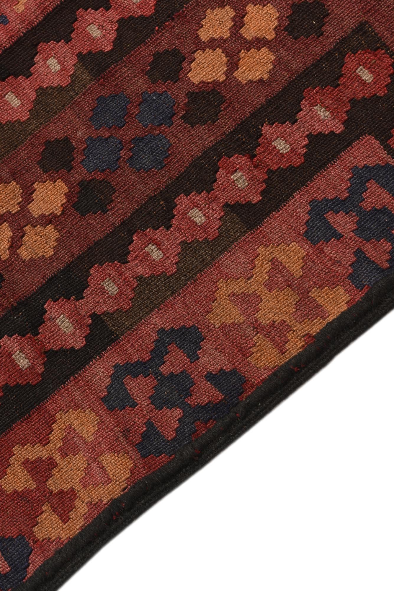 2' 10 x 14' 6 Hand Woven Kilim Fars Wool Runner Rug