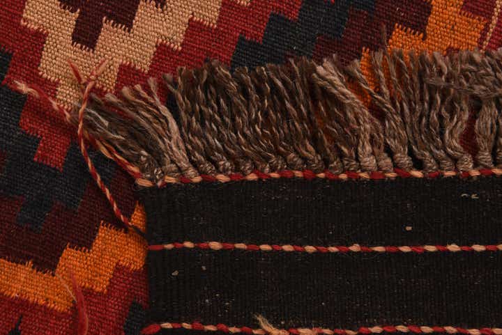 4' 3 x 14' Hand Woven Kilim Fars Wool Runner Rug