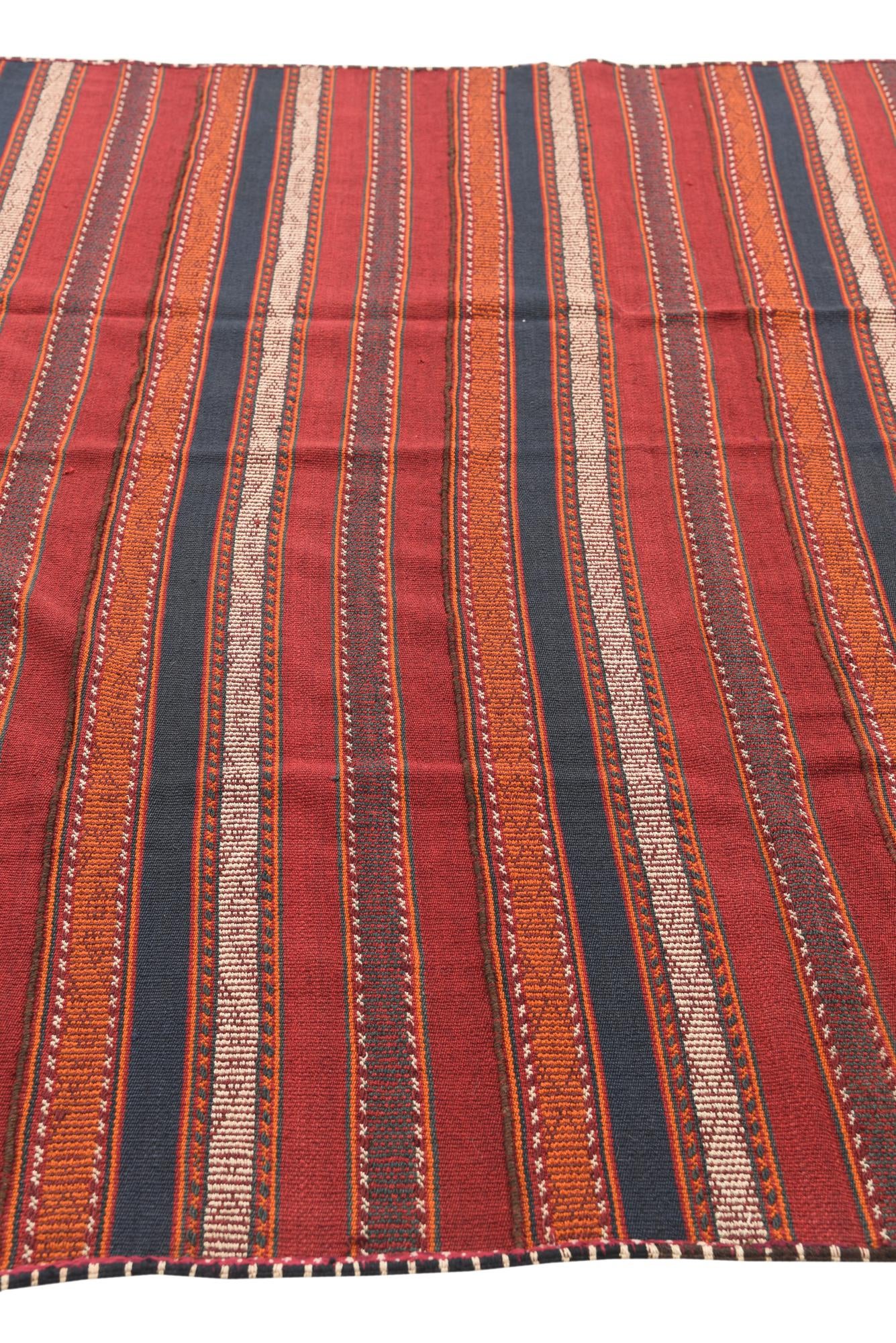 5' 9 x 11' 8 Hand Knotted Kilim Fars Persian Wool Runner Rug