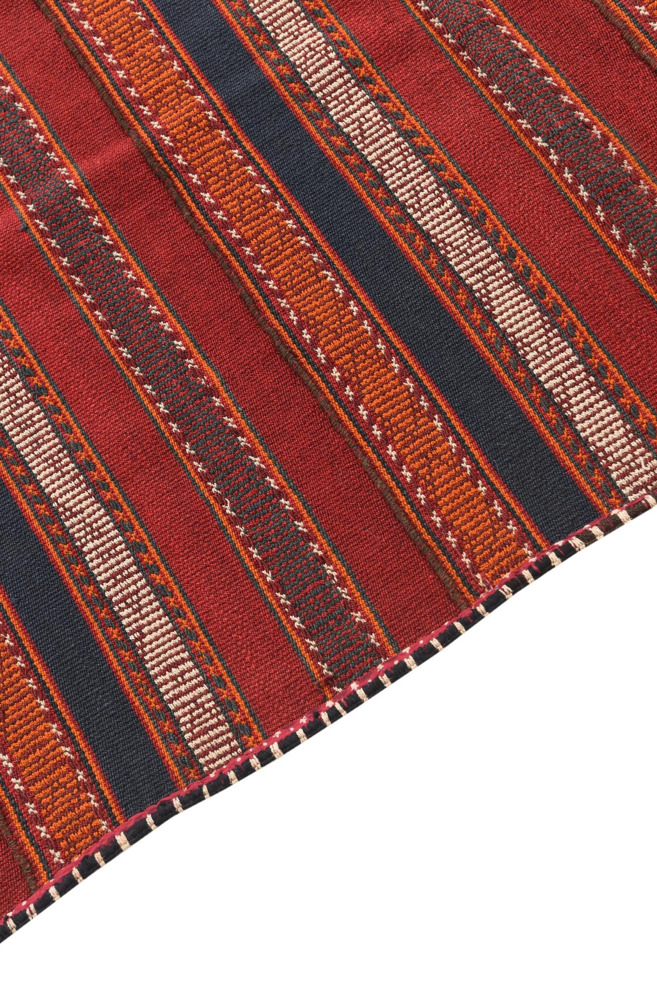 5' 9 x 11' 8 Hand Knotted Kilim Fars Persian Wool Runner Rug