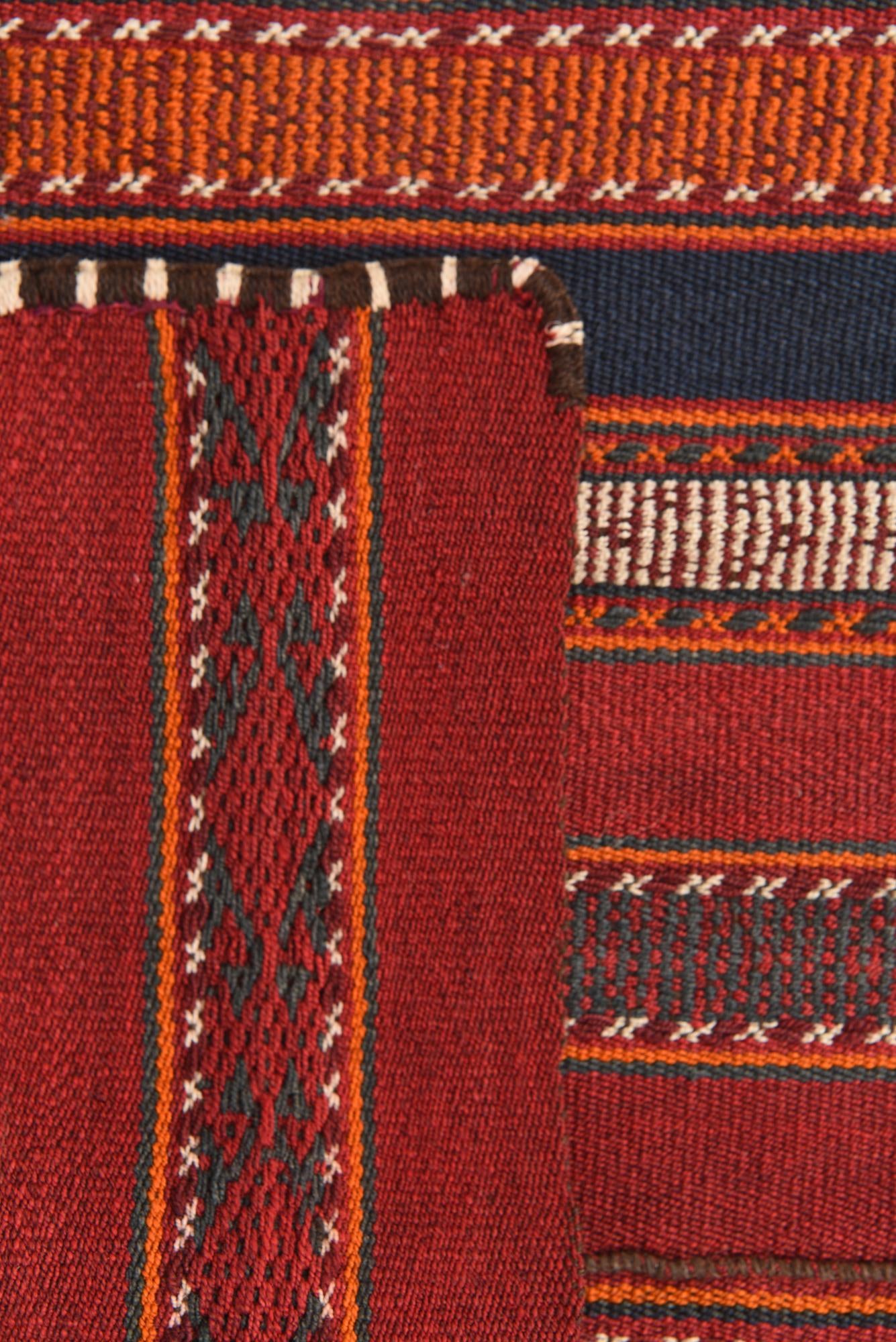 5' 9 x 11' 8 Hand Knotted Kilim Fars Persian Wool Runner Rug